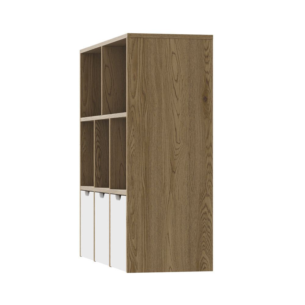Kids Storage Organizer Cabinet with Removable Boxes Natural and White