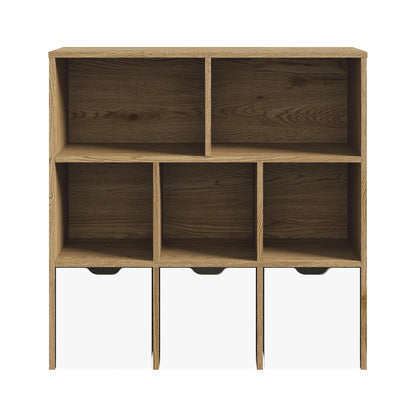 Kids Storage Organizer Cabinet with Removable Boxes Natural and White