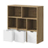 Kids Storage Organizer Cabinet with Removable Boxes Natural and White