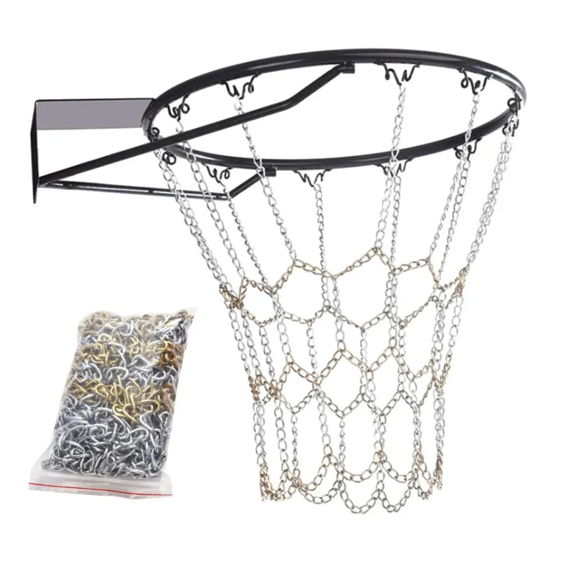 Durable Galvanized Steel Chain Basketball Net for Outdoor Classic Sport